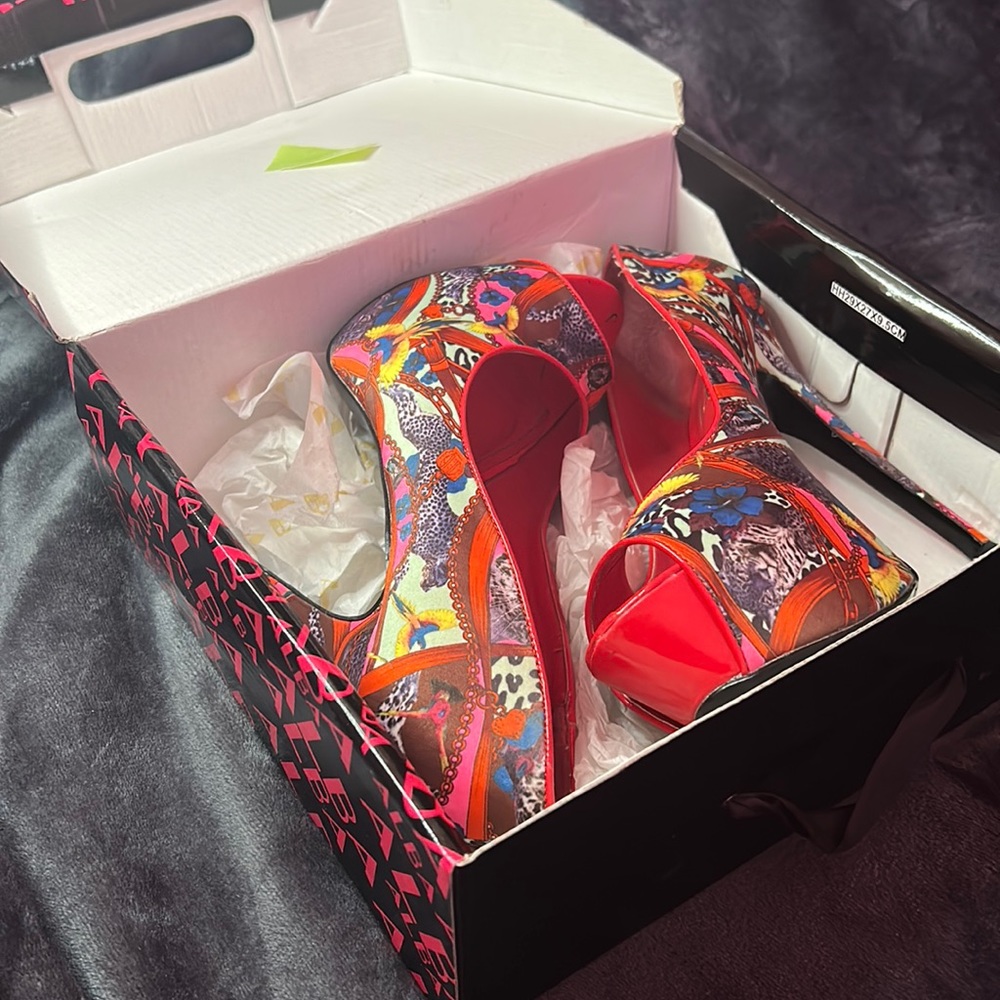 Red Heels Animal Print